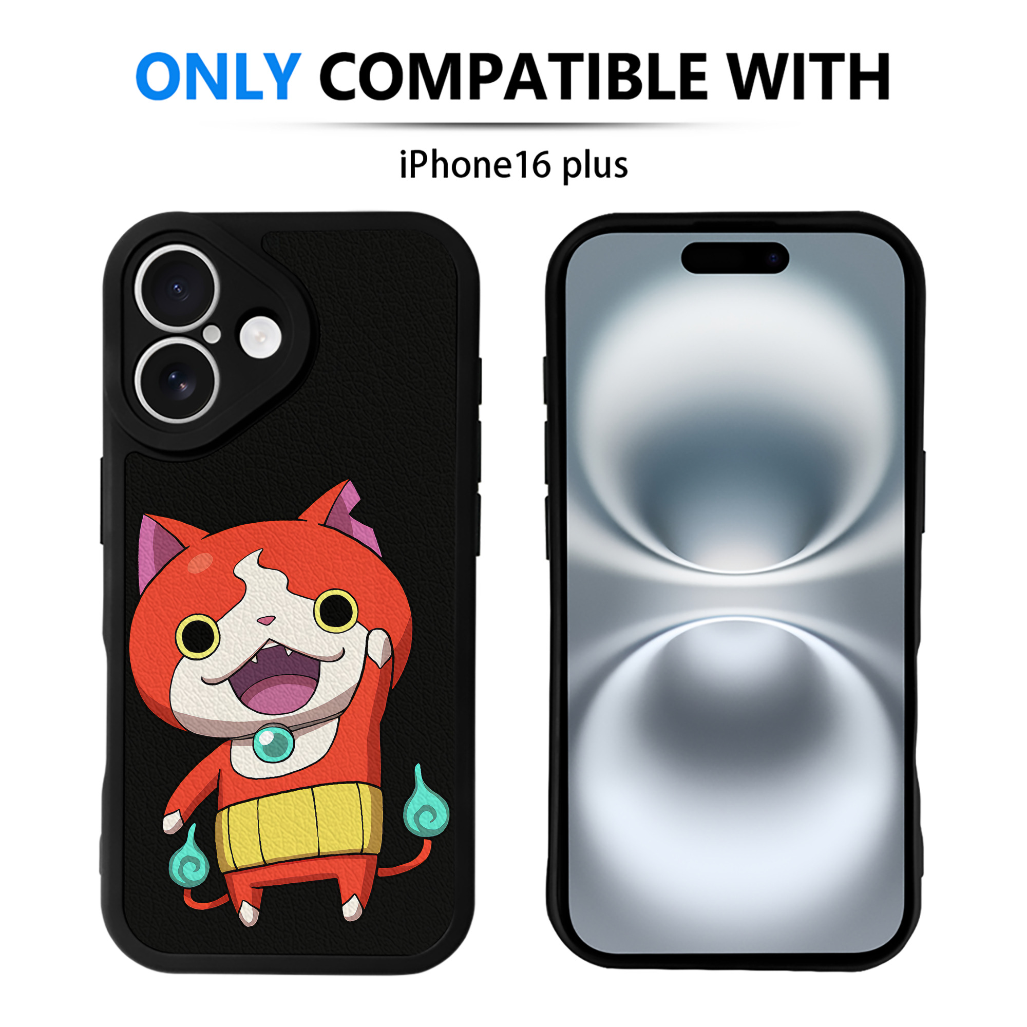 （画像用） 妖怪ウォッチ Yo-kai Watch 【iPhone 16シリーズ対応】シリコンスマホケース（レザー調） 材質：シリコン